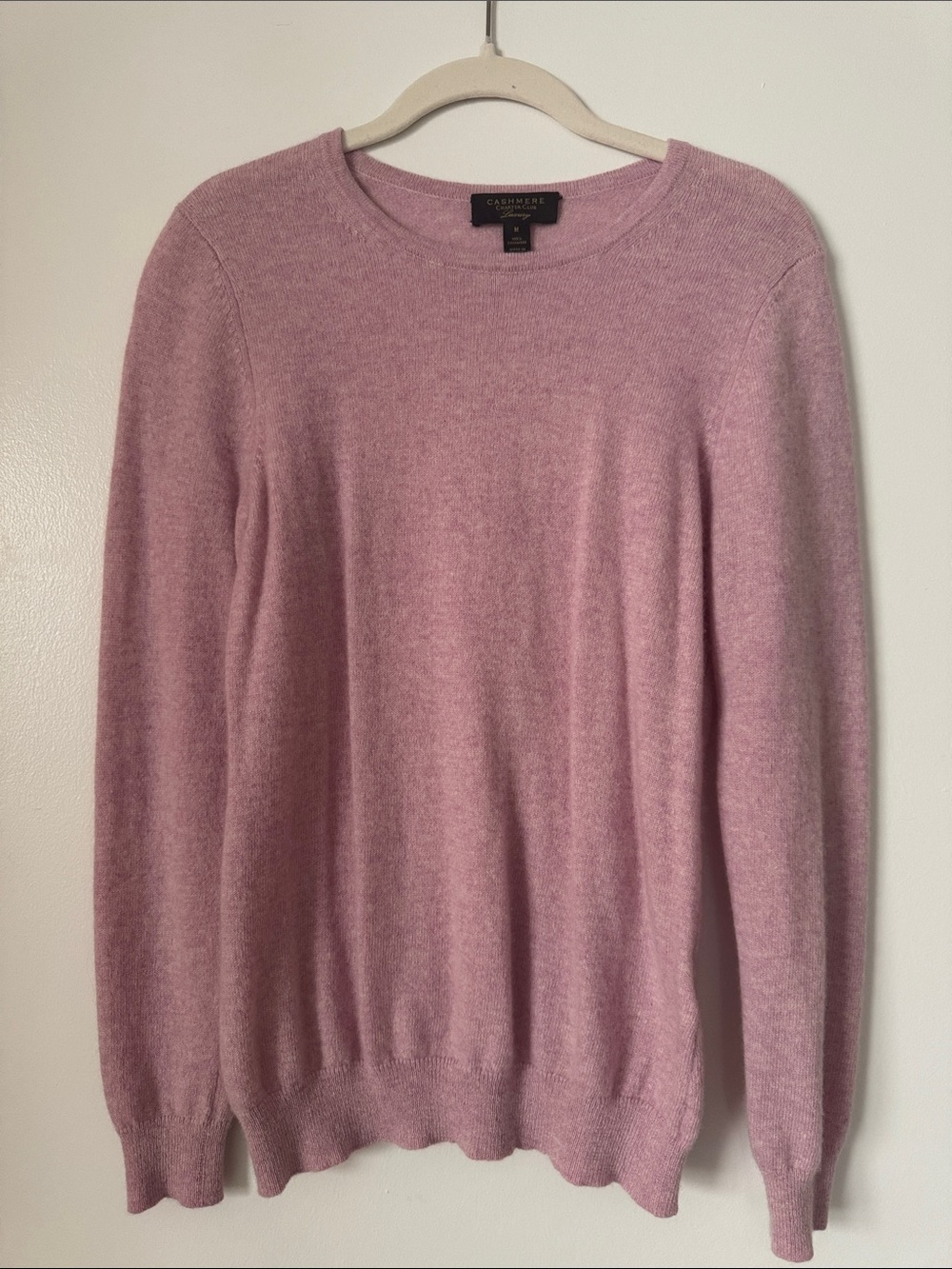 Charter Club Light Pink Crewneck Cashmere Sweater